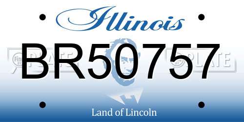 BR50757 Illinois License Plate