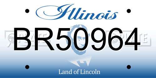 BR50964 Illinois License Plate