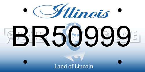 BR50999 Illinois License Plate