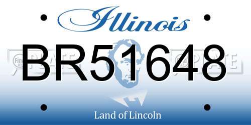 BR51648 Illinois License Plate