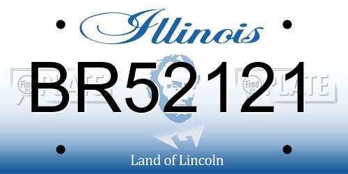 BR52121 Illinois License Plate
