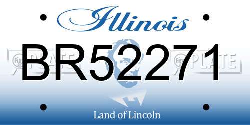 BR52271 Illinois License Plate