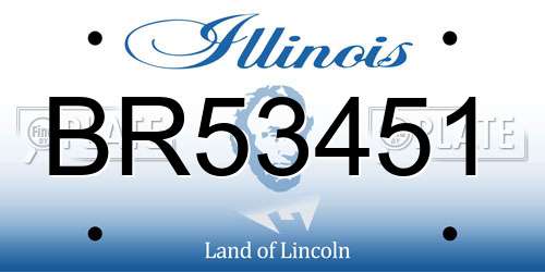 BR53451 Illinois License Plate