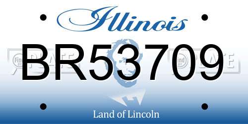 BR53709 Illinois License Plate