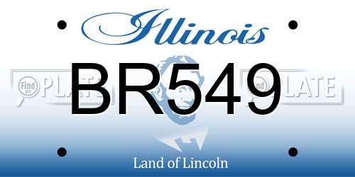 BR549 Illinois License Plate