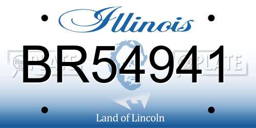 BR54941 Illinois License Plate