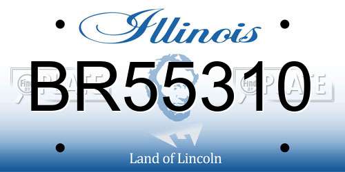 BR55310 Illinois License Plate