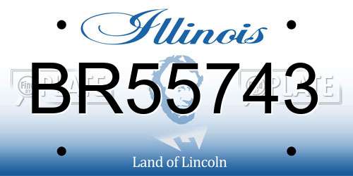 BR55743 Illinois License Plate