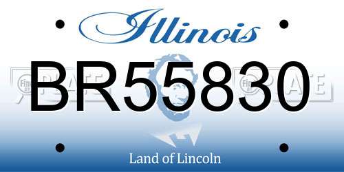 BR55830 Illinois License Plate