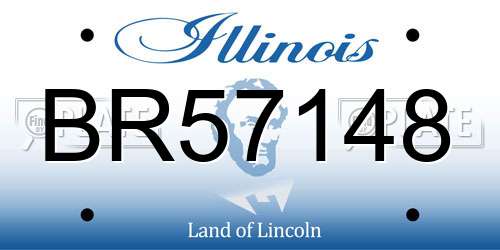 BR57148 Illinois License Plate