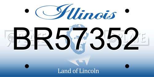 BR57352 Illinois License Plate
