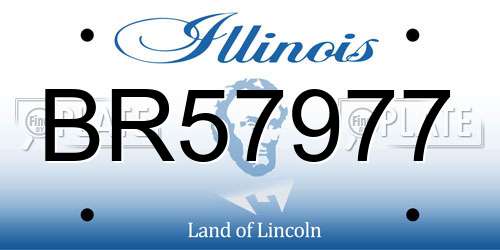 BR57977 Illinois License Plate
