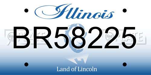 BR58225 Illinois License Plate