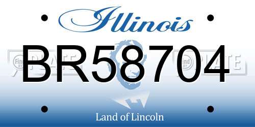 BR58704 Illinois License Plate