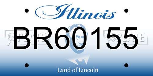 BR60155 Illinois License Plate
