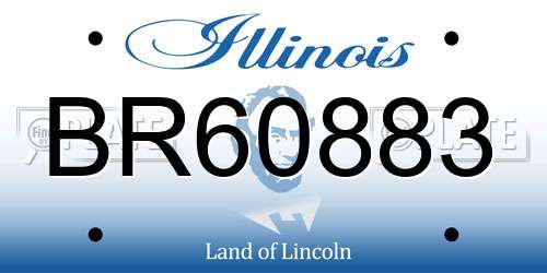 BR60883 Illinois License Plate