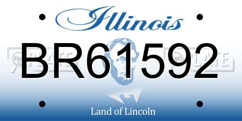 BR61592 Illinois License Plate