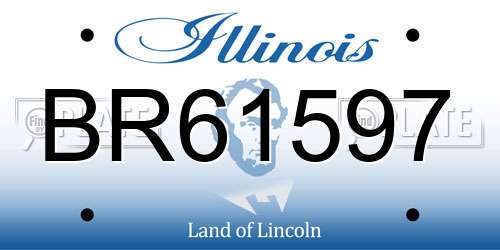 BR61597 Illinois License Plate