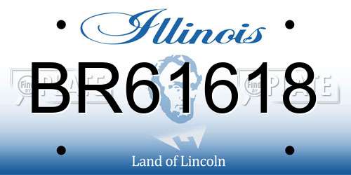 BR61618 Illinois License Plate