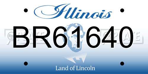 BR61640 Illinois License Plate