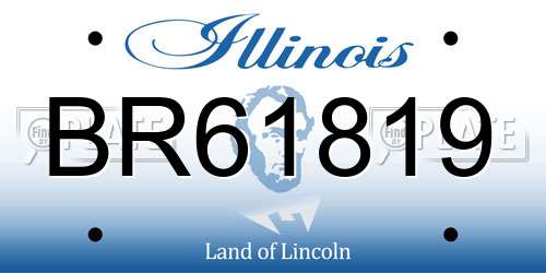 BR61819 Illinois License Plate