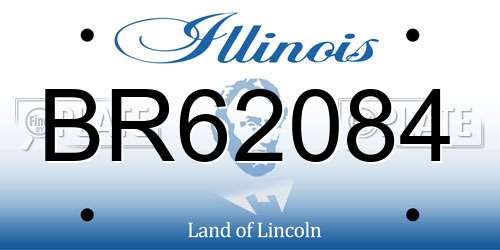 BR62084 Illinois License Plate