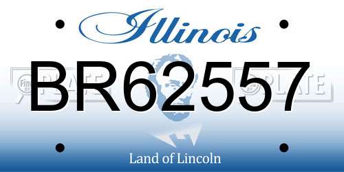 BR62557 Illinois License Plate