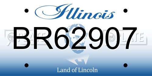 BR62907 Illinois License Plate