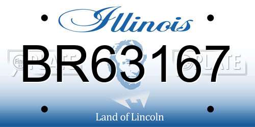 BR63167 Illinois License Plate