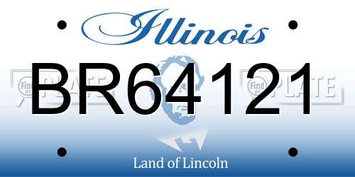BR64121 Illinois License Plate