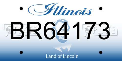 BR64173 Illinois License Plate