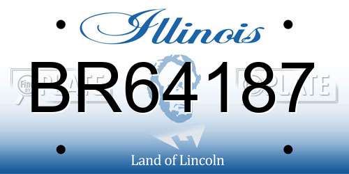 BR64187 Illinois License Plate