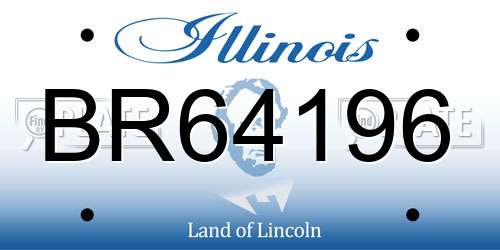 BR64196 Illinois License Plate