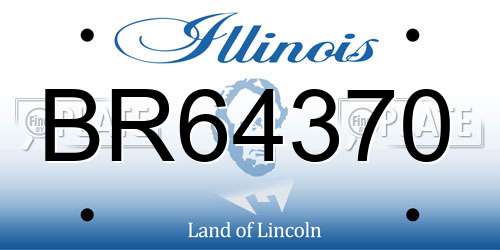 BR64370 Illinois License Plate