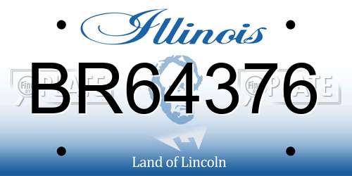 BR64376 Illinois License Plate
