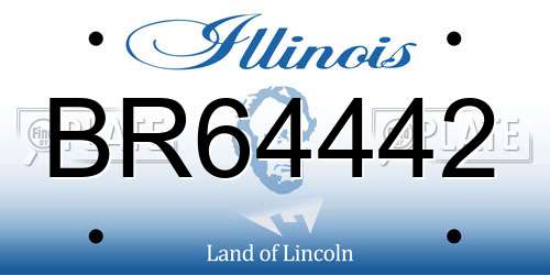 BR64442 Illinois License Plate