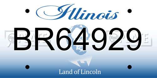 BR64929 Illinois License Plate