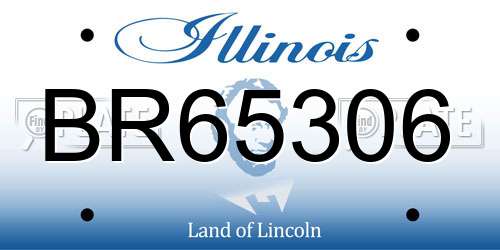 BR65306 Illinois License Plate