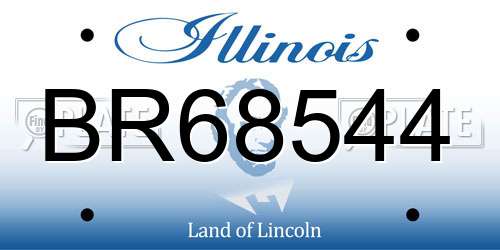 BR68544 Illinois License Plate
