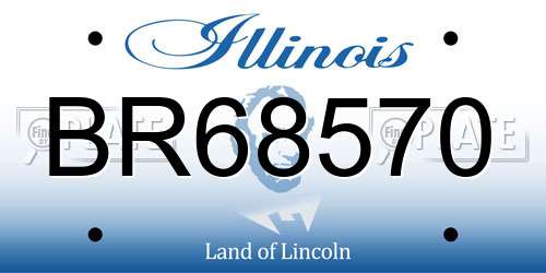 BR68570 Illinois License Plate