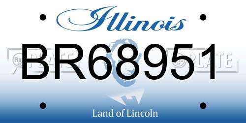 BR68951 Illinois License Plate