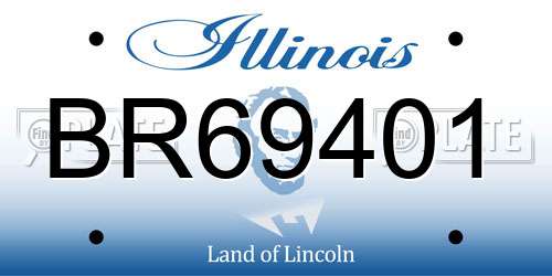 BR69401 Illinois License Plate