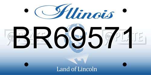 BR69571 Illinois License Plate