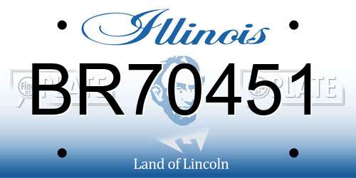 BR70451 Illinois License Plate