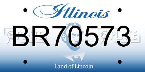 BR70573 Illinois License Plate