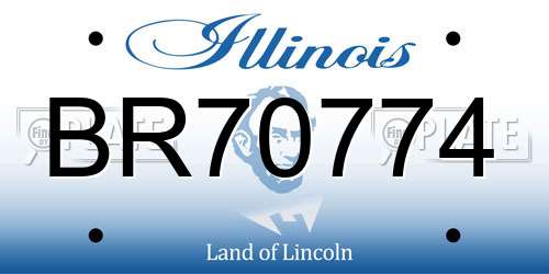 BR70774 Illinois License Plate
