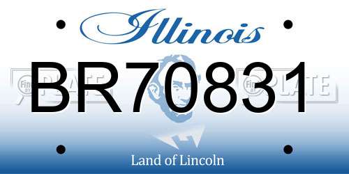 BR70831 Illinois License Plate