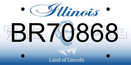 BR70868 Illinois License Plate
