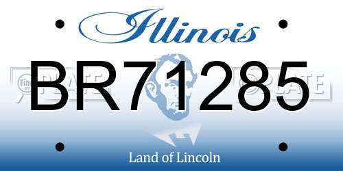 BR71285 Illinois License Plate