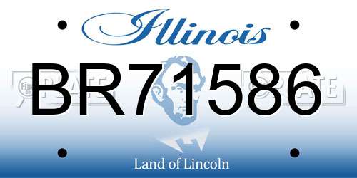 BR71586 Illinois License Plate